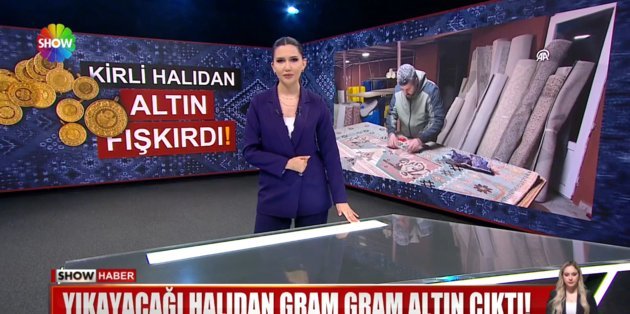 Kirli Halının İçinden Altın Eşya Çıktı.