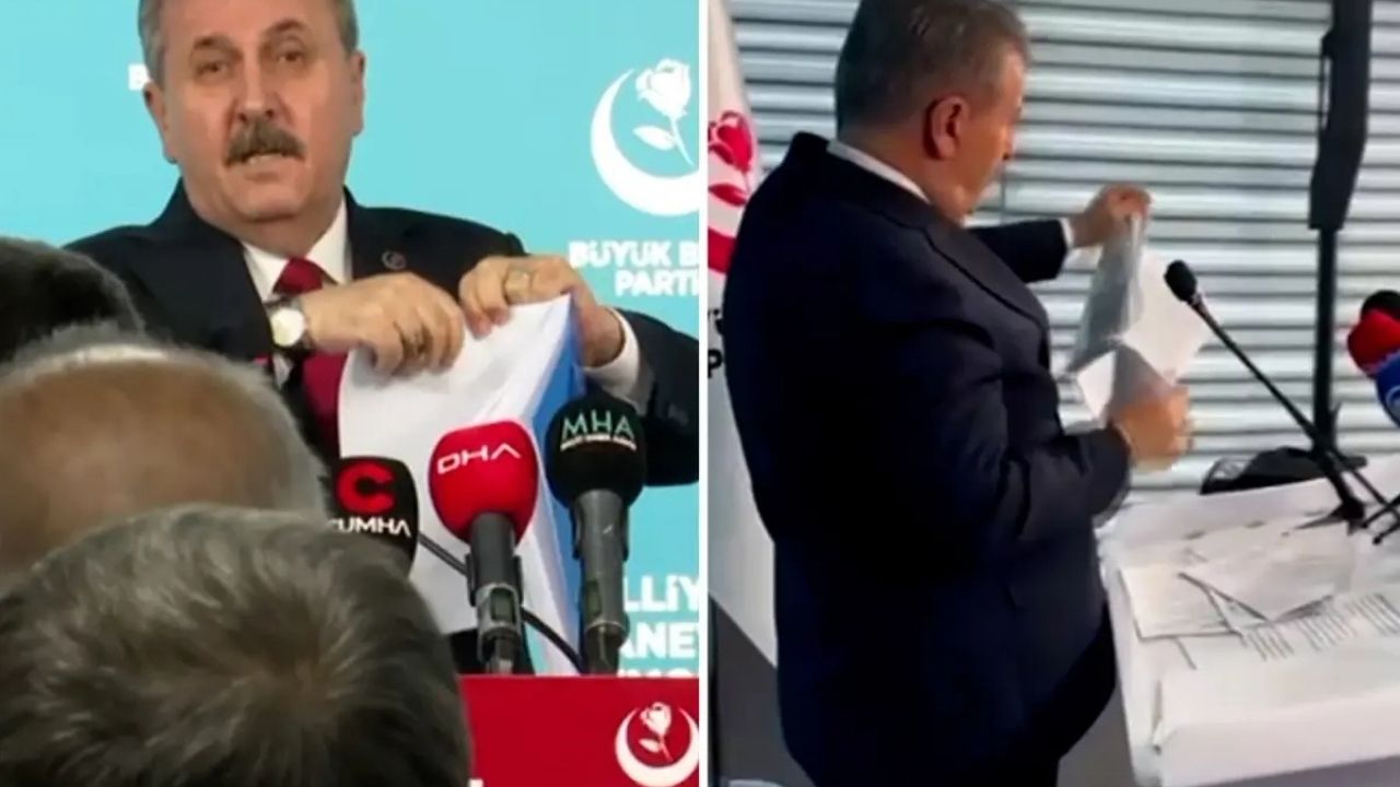 Mustafa Destici raporu kameralar önünde yırttı, salon ayakta alkışladı