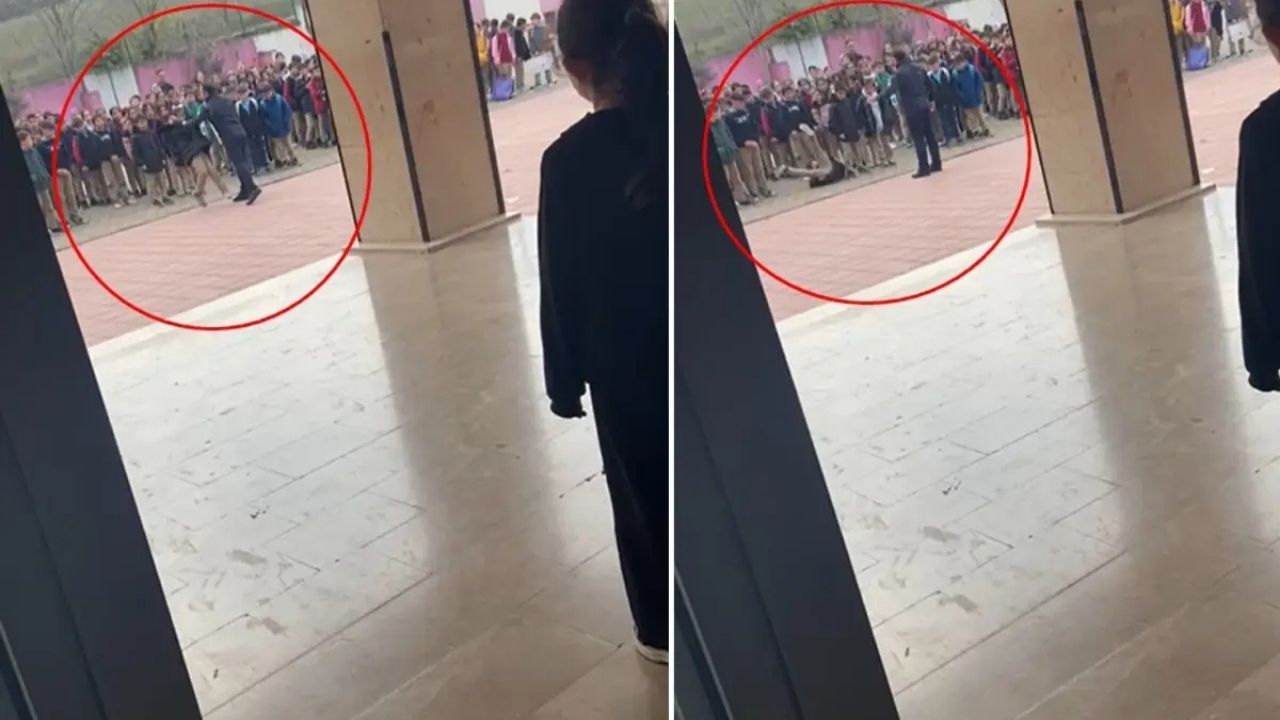 Bursa’da Ortaokul Müdürü Öğrenciyi Yere Savurdu: O Anlar Kamerada