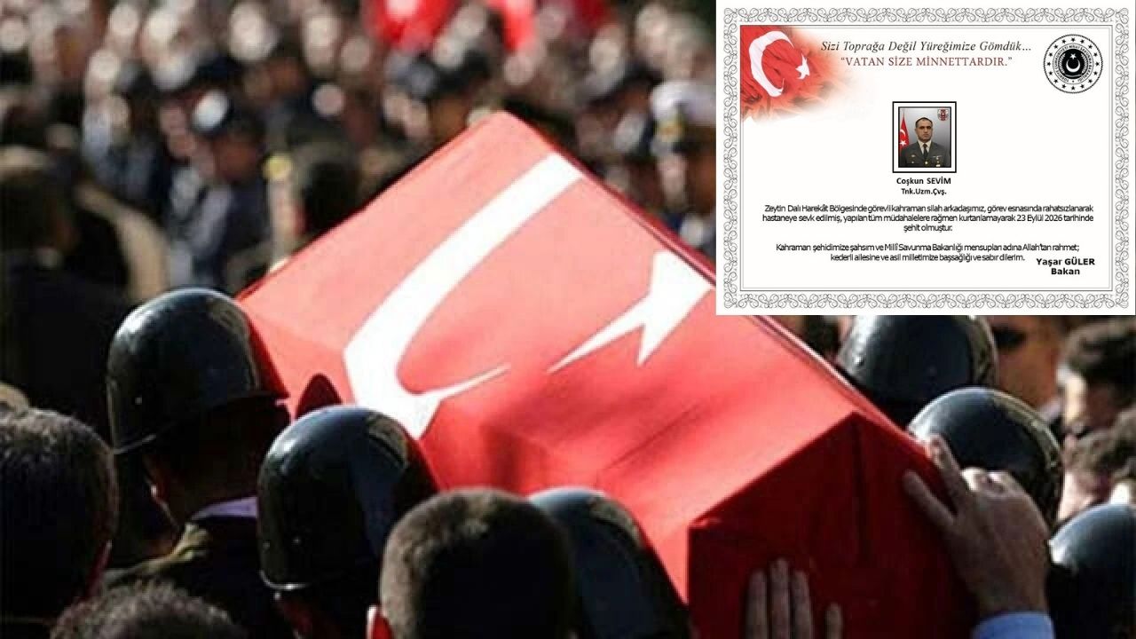 MSB Duyurdu: Zeytin Dalı Bölgesinde Bir Asker Şehit Oldu