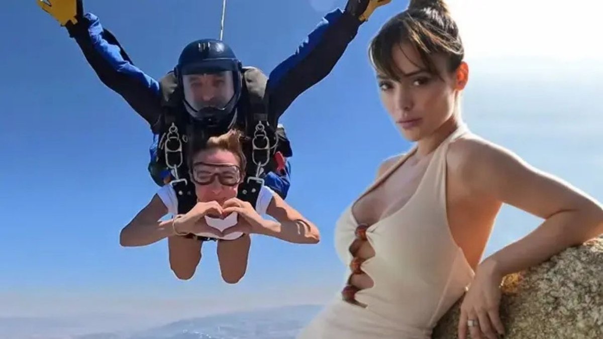 Rabia Soytürk Adrenalini Zirveye Taşıdı! Uçaktan Paraşütle Atladı